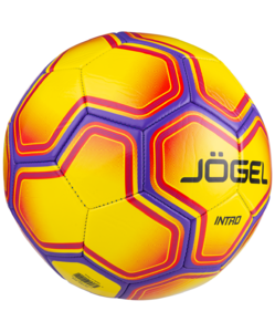 Мяч футбольный Jögel Intro №5, желтый/фиолетовый, фото 2