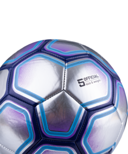 Мяч футбольный Jögel Cosmo №5, серебристый/синий, фото 4