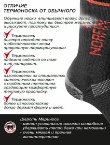Носки Norfin T4P ARCTIC MERINO EXTREME CREW р.(39-41) M, фото 8