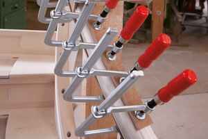 Струбцина Bessey GS20 classiX цельнометаллическая 200/100, 5 кН, деревянная ручка, BE-GS20, фото 4