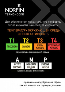 Носки термо Norfin T4M ARCTIC MERINO HEAVY LONG(серый  р.(39-41) M), фото 6