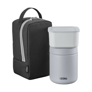 Термос для еды с контейнером в чехле THERMOS JBY-801 BKGY 0.8л (серый), фото 1