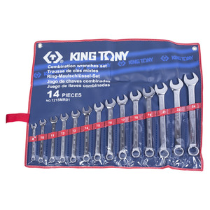 Набор комбинированных ключей, 8-24 мм, 14 предметов KING TONY 1215MR01, фото 1