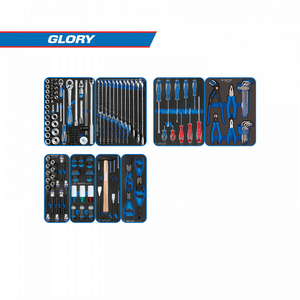 Набор инструментов "GLORY" для тележки, 8 ложементов, 152 предмета KING TONY 9G35-152MRVD, фото 1