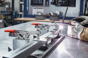 Зажим Bessey STC-HH50 горизонтальный с коленчатым рычагом, 2.5 кН, с открытым плечом и горизонтальным основанием 40, BE-STC-HH50, фото 7