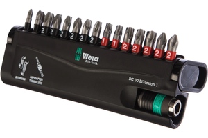 Набор бит торсионных с битодержателем Rapidaptor, 30 пр., 1/4" C6.3 Bit-Check 30 BiTorsion 1 WERA WE-057430, фото 4
