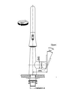 Смеситель для кухни SEAMAN Eco Venice (SSN-1801P-SS) Сталь Нержавеющая Сатин, фото 7
