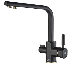 Смеситель для кухни ZORG Steel Hammer (SH 909 BLACK BR) Бронза Металл Черный, фото 1
