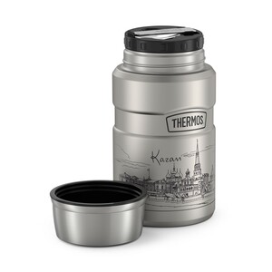 Термос из нерж. стали с ложкой тм THERMOS SK3021(Kazan) 0,7L, фото 3