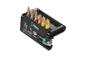 Набор бит торсионных с битодержателем Rapidaptor, алмаз, 7 пр., 1/4" C6.3 Bit-Check 7 Diamond 1, WERA WE-057416, фото 1