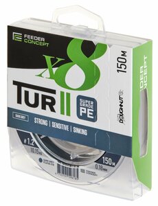 Шнур плетёный Feeder Concept Tur II х8 BRAID Dark Grey 150/018, фото 1