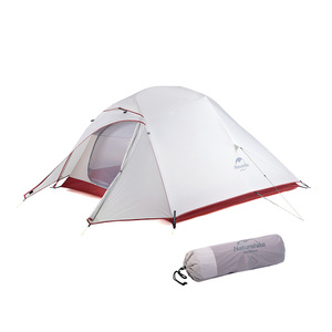 Палатка Naturehike Cloud Up NH18T030-T 20D трехместная сверхлегкая с ковриком, светло-серый, 6927595730614, фото 1