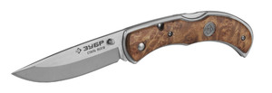 Складной нож ЗУБР Норманн 220 мм лезвие 95 мм рукоятка с деревянными накладками 47714, фото 1