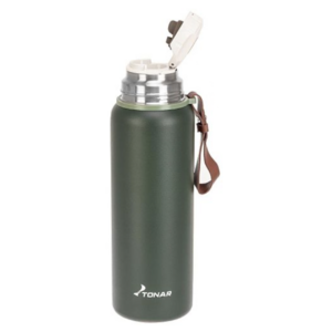 Термос (T-KD-7030-0.9) 900ML хаки (пробка-ситечко, крышка-кружка, ремешок) TONAR, фото 3