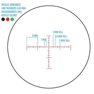 Оптический прицел Sightmark Latitude 10-40x60 Benchrest, D34 мм, 2-ая фокальная плоскость, Zero Stop, подсветка сетки зеленая/красная (SM13044BR), фото 3