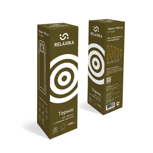 Термос Relaxika 101 (1 литр), хаки (стикерпак "Кемпинг"), фото 13