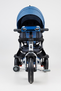 Велосипед коляска трехколесный с ручкой, Tech Team Luxury music  синий 2026, фото 2