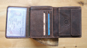 Бумажник Klondike Eric, коричневый, 10x12 см, фото 12