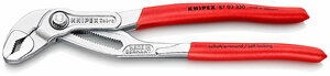 COBRA Клещи переставные, зев 50 мм, длина 250 мм, хром, обливные ручки KNIPEX KN-8703250, фото 1