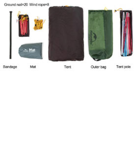 Палатка Naturehike Opalus Si 3-местная, алюминиевый каркас, зеленая NH17L001-L-DSGR, фото 4