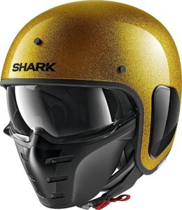 Шлем SHARK S-DRAK FIBER BLANK GLITTER Gold L, фото 1