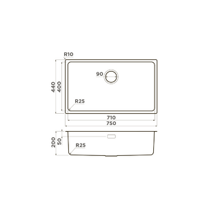 Кухонная мойка Omoikiri Tadzava 75-U/I-IN нерж.сталь/нержавеющая сталь, фото 2