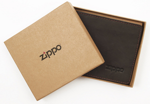 Портмоне Zippo, коричневое, натуральная кожа, 11×1,2×10 см, фото 4