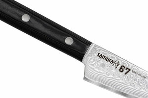 Нож Samura овощной 67, 9,8 см, дамаск 67 слоев, микарта, фото 2