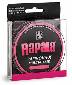 Леска плетеная RAPALA Rapinova-X MULTI GAME розовая 100м #0.18/6LB/0.06 мм