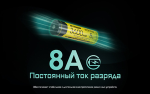 Аккумулятор NITECORE NL1836HP 18650 3.6v 3600mAh Li-ion 3.6v 8A 16890, фото 6