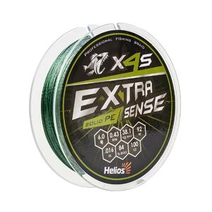 Шнур Extrasense X4S PE Green 92m 6/84LB 0.43mm (HS-ES-X4S-6/84LB) Helios, фото 1