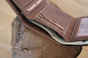 Бумажник Klondike Jane, коричневый, 11x8,5x1,5 см, фото 14