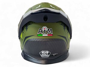 Шлем AiM RH365 Carbon Renault green XXL, фото 3