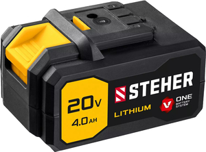 Аккумуляторная батарея STEHER 20В 4 Ач Li-Ion тип V1 V1-20-4, фото 1