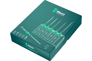 Набор отвёрток торцевых прецизионных + подставка, 6 пр., 2.0x60/2.5x60/3.0x60/3.5x60/4.0x60/5.0x60 2069/6 Kraftform Micro WERA WE-118158, фото 3