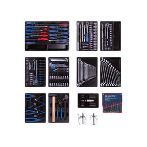 Набор инструментов для тележки, 10 ложементов, 204 предмета KING TONY 946-100MRD-MT, фото 1