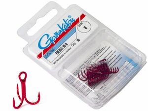 Крючки-тройники Gamakatsu 13R TREBLE HOOKS RED разм. 06 10шт., фото 1