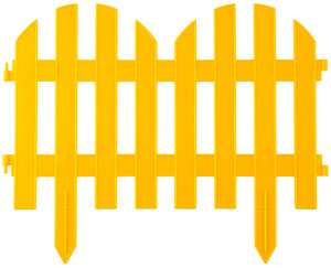 Декоративный забор GRINDA Палисадник 28х300 см, желтый 422205-Y