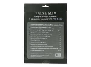 Набор проводов для подключения 4х кан. усилителя, Tonemix PAC-F4CU, 4Ga, МЕДЬ, фото 3