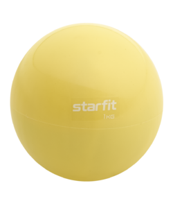 Медбол Starfit GB-703, 1 кг, желтый пастель, фото 1