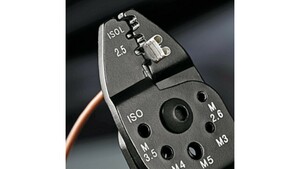 Пресс-клещи,Knipex  3 гнезда, неизолированные кабельные наконечники и штекеры: 0.5-6.0 мм², длина 230 мм, фото 5