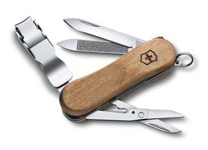 Нож-брелок Victorinox Classic Nail Clip Wood 580, 65 мм, 6 функций, дерево, фото 1