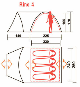 Палатка Canadian Camper RINO 4, цвет royal., фото 2