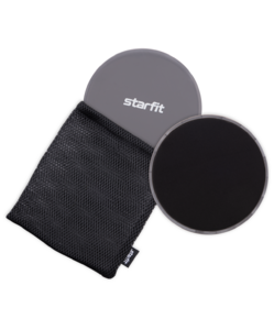 Глайдинг диски для скольжения Starfit FS-101, серый/черный, фото 2