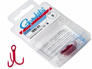 Крючки-тройники Gamakatsu 13R TREBLE HOOKS RED разм. 12 10шт., фото 1