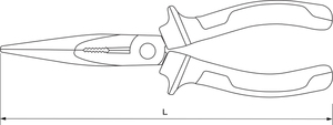 Thorvik LNP0180 Длинногубцы прямые с духкомпонентными рукоятками, 180 мм, фото 2