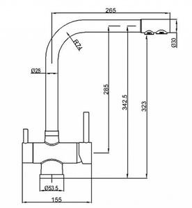 Смеситель для кухни ZORG Sanitary (ZR 348 YF BR) Бронза, фото 2