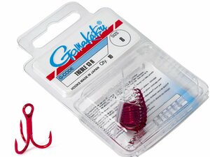 Крючки-тройники Gamakatsu 13R TREBLE HOOKS RED разм. 08 10шт., фото 1