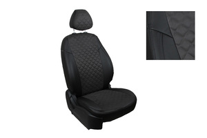 Чехлы из алькантары Ромб Seintex для Toyota Hilux VIII (сиденье 40/60) 2015-н.в., фото 1