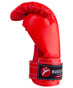 Набор для бокса Rusco 6oz, кожзам, красный, фото 4